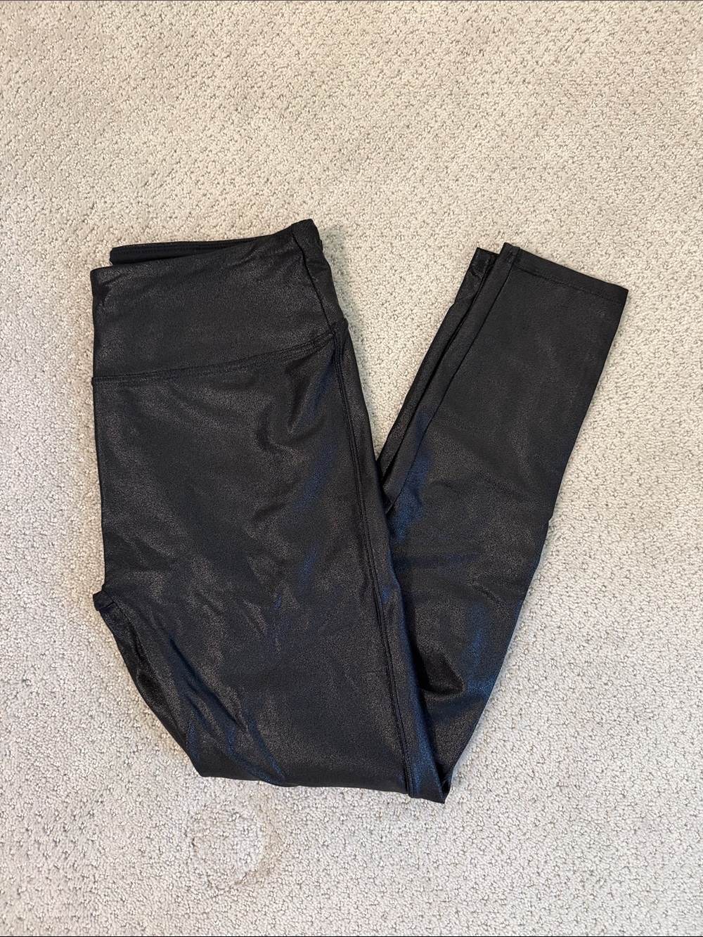 Faux Leather High-Waist Leggings